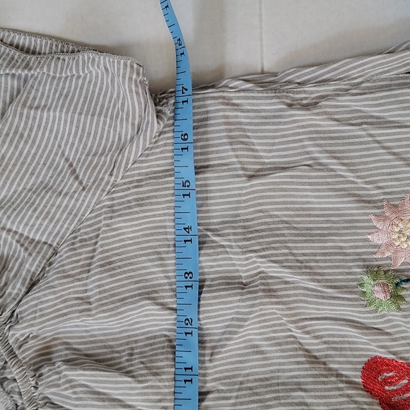 Chris & Carol Embroidered Floral Top Smock Women's Medium Boho - Picture 6 of 8